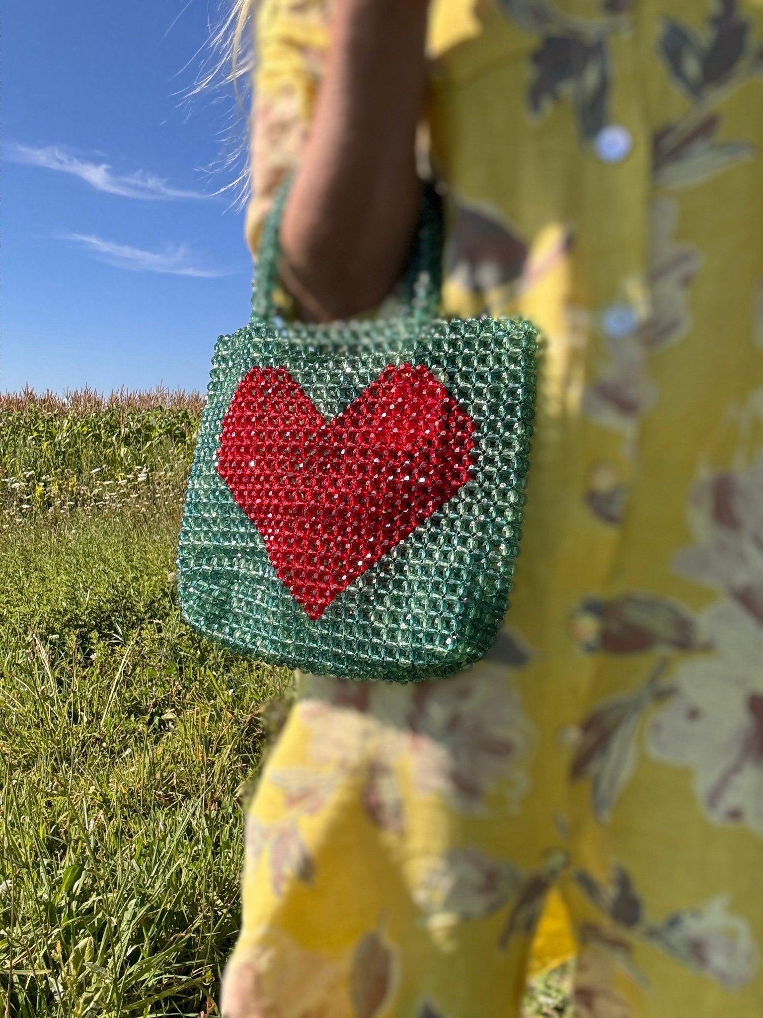 Beady Babe Large Acrylic Beaded Handbag – The Salty Babe