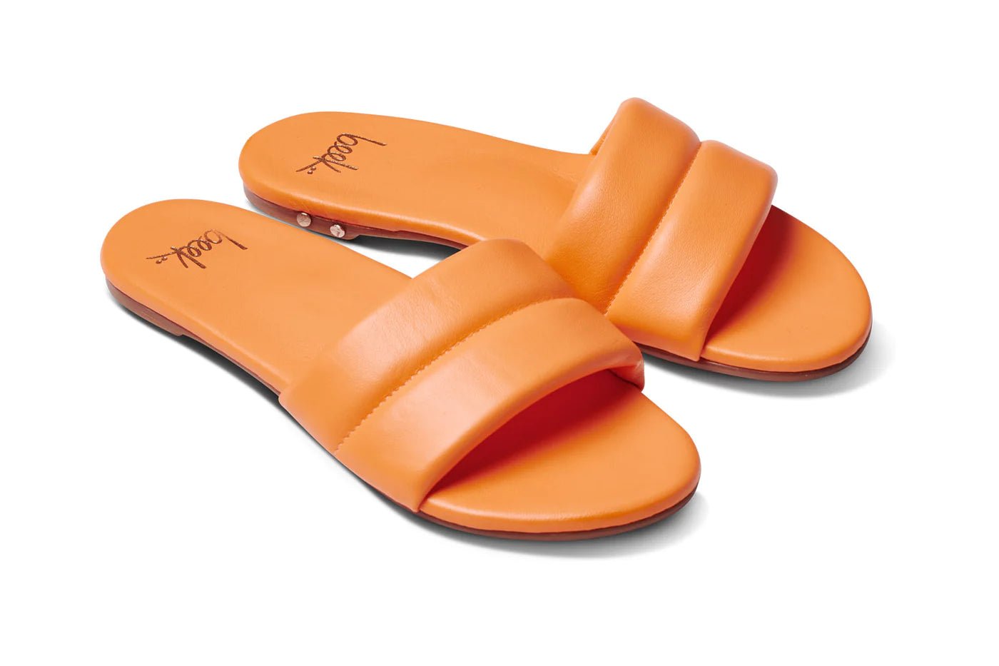 BEEK Sugarbird Leather Slide Sandal - Papaya - The Salty BabeFootwear