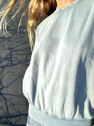 BILLABONG Bleached Out Kendal Crew Fleece - Blue Mist - The Salty BabeSweatshirt