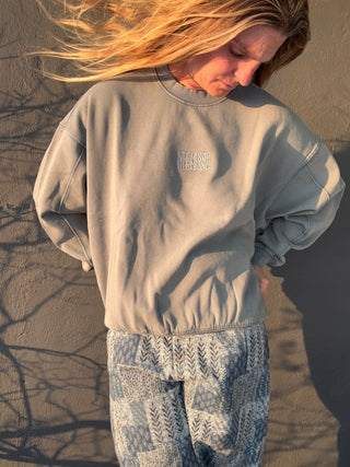 BILLABONG Bleached Out Kendal Crew Fleece - Blue Mist - The Salty BabeSweatshirt