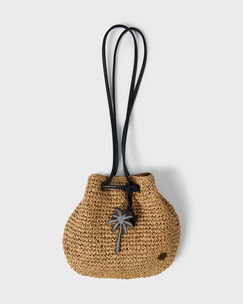 BILLABONG Date Palm Crossbody Mini Straw Tote - Tan - The Salty BabeTote Bag