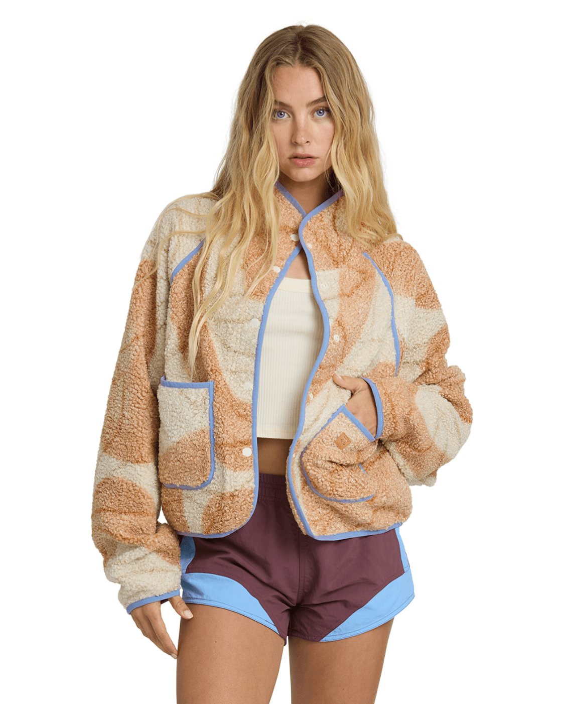 BILLABONG Dawney Snap Up Fleece - White Cap - The Salty BabeJackets