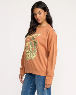 BILLABONG Echo Crewneck Sweatshirt - Sunburnt - The Salty BabeGraphic Sweatshirt