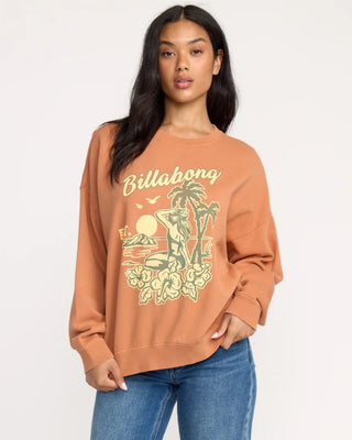 BILLABONG Echo Crewneck Sweatshirt - Sunburnt - The Salty BabeGraphic Sweatshirt