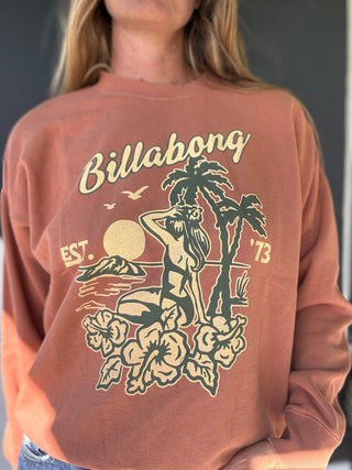 BILLABONG Echo Crewneck Sweatshirt - Sunburnt - The Salty BabeGraphic Sweatshirt