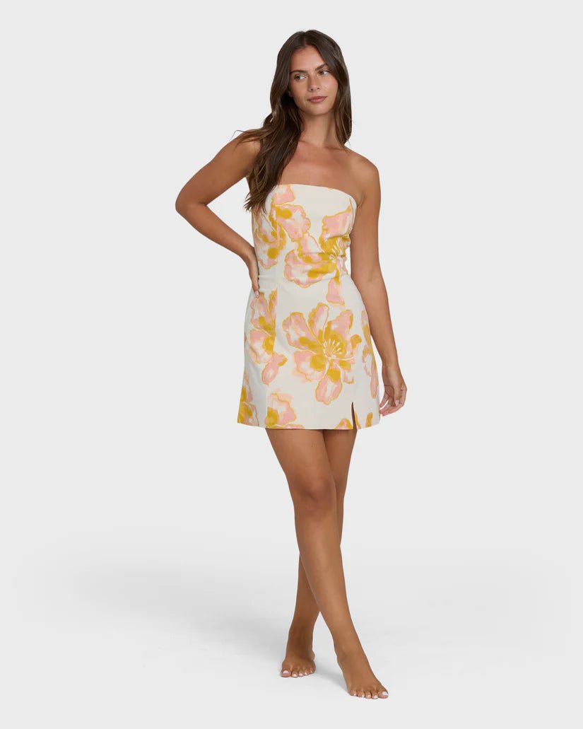 BILLABONG Floral Trippin' Mini Dress - Salt Crystal - The Salty BabeDresses