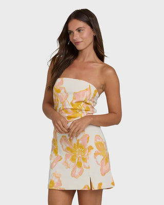 BILLABONG Floral Trippin' Mini Dress - Salt Crystal - The Salty BabeDresses