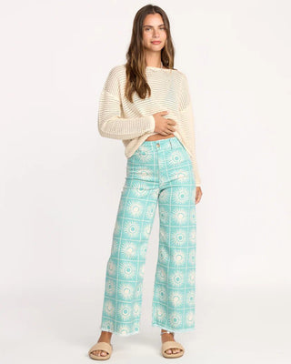 BILLABONG Free Fall Printed Twill Pants - Misty Blue - The Salty BabePants