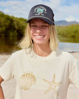 BILLABONG In Front Of Me Short Sleeve Knit Tee - White Cap - The Salty BabeTee Shirts