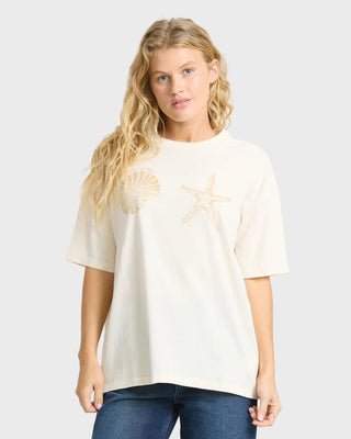 BILLABONG In Front Of Me Short Sleeve Knit Tee - White Cap - The Salty BabeTee Shirts