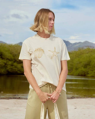 BILLABONG In Front Of Me Short Sleeve Knit Tee - White Cap - The Salty BabeTee Shirts