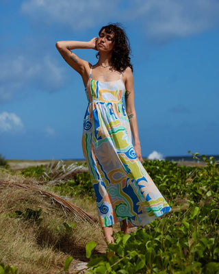 BILLABONG Island Life Midi Dress - Blue Multi - The Salty BabeDresses