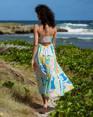 BILLABONG Island Life Midi Dress - Blue Multi - The Salty BabeDresses