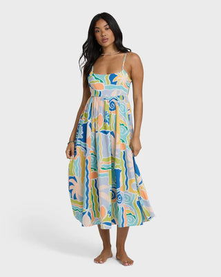 BILLABONG Island Life Midi Dress - Blue Multi - The Salty BabeDresses