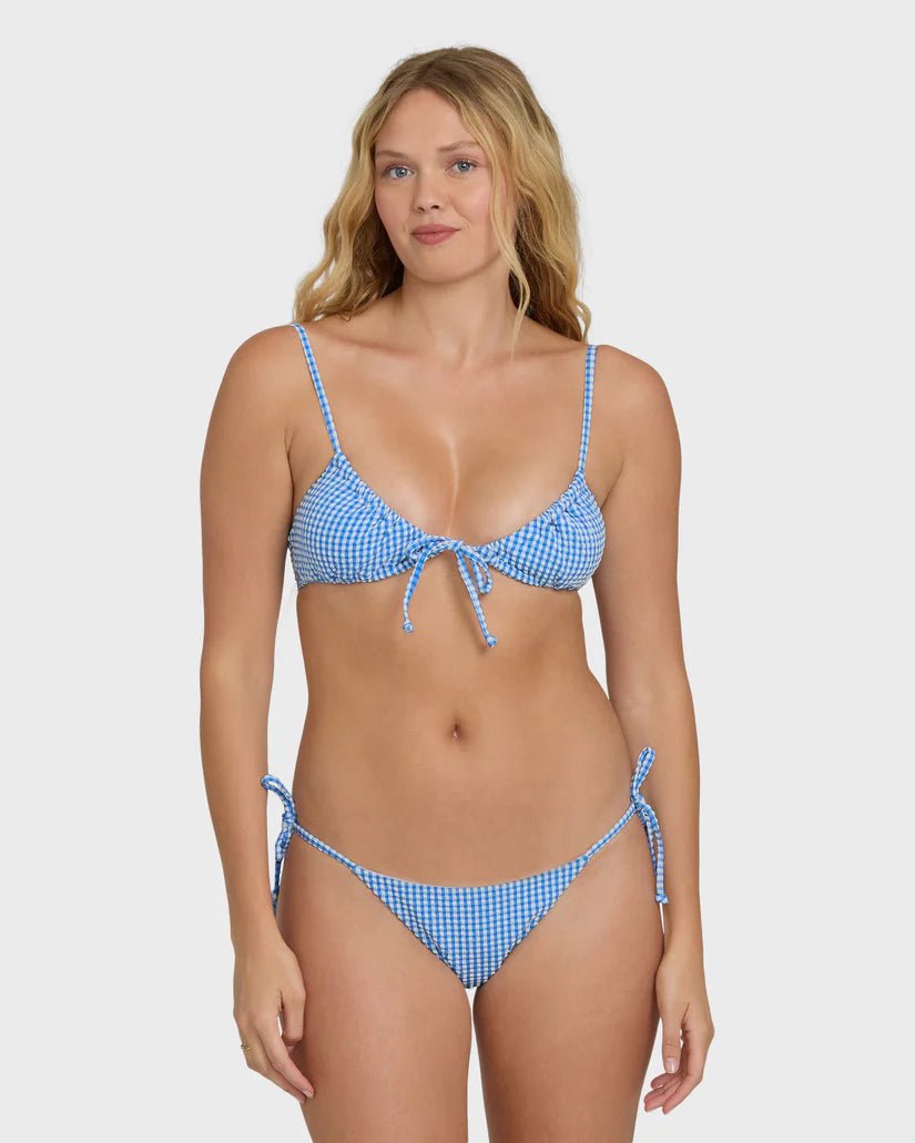 BILLABONG Mini Wave Check Cara Bralette Bikini Top - True Blue - The Salty BabeSwim Tops
