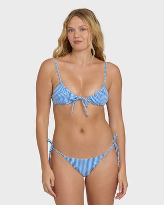 BILLABONG Mini Wave Check Cara Bralette Bikini Top - True Blue - The Salty BabeSwim Tops