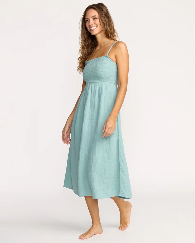 blue dress coast Billabong Off The Coast Dress-Blue Fog