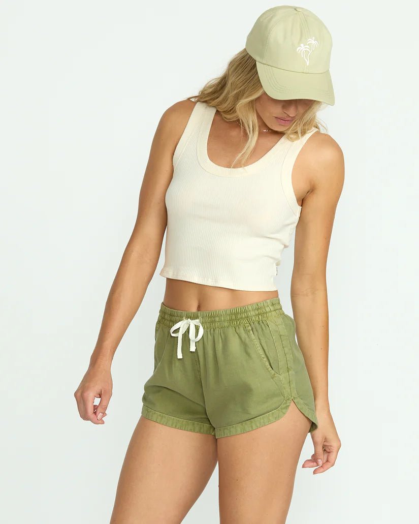 BILLABONG Road Trippin Elastic Waist Shorts - Avocado - The Salty BabeShorts