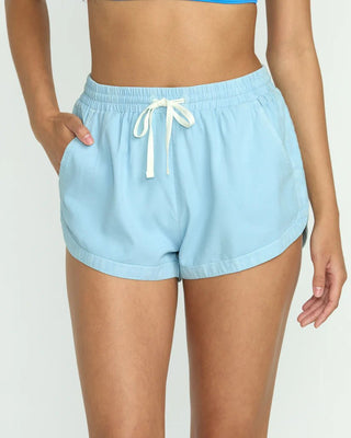 BILLABONG Road Trippin Elastic Waist Shorts - Washed Chambray - The Salty BabeShorts