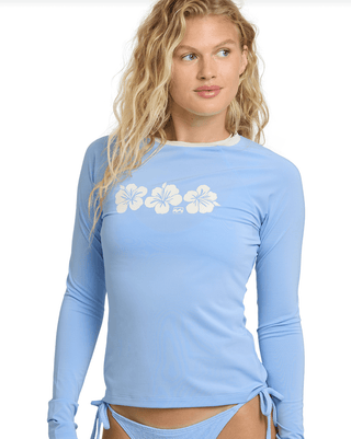 BILLABONG Simply Long Sleeve Crop Rash Guard - Blue Bell - The Salty BabeSwim Tops