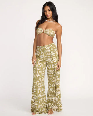BILLABONG Split Spirit Elastic Waist Pants - Green Tea - The Salty BabePants
