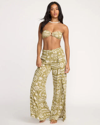 BILLABONG Split Spirit Elastic Waist Pants - Green Tea - The Salty BabePants