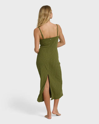 BILLABONG Sweet Moves Midi Dress - Dark Olive - The Salty BabeDresses