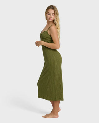 BILLABONG Sweet Moves Midi Dress - Dark Olive - The Salty BabeDresses