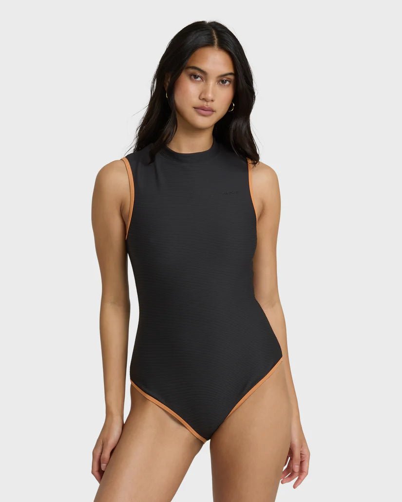 BILLABONG Tanlines High Neck Glider One - Piece Swimsuit - Black - The Salty BabeOne Piece Swimsuits