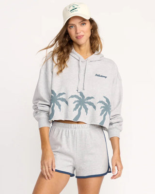 BILLABONG Triple Palms Hoodie - Heather Gray - The Salty BabeLong Sleeve Tops
