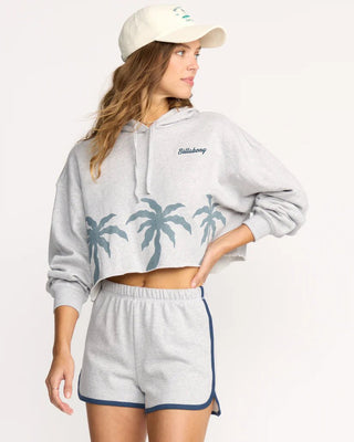 BILLABONG Triple Palms Hoodie - Heather Gray - The Salty BabeLong Sleeve Tops