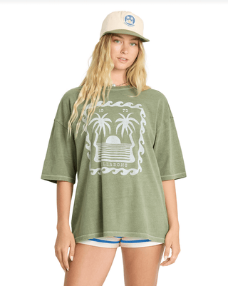 BILLABONG Wave Stamp Tee - Army Green - The Salty BabeTee Shirts