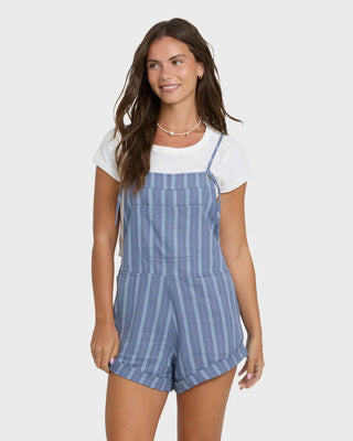 BILLABONG Wild Pursuit Overall Romper - Blue Smoke - The Salty BabeOveralls