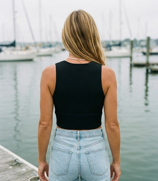 Bitsy Cropped Knit Top - The Salty BabeTop