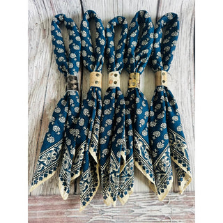 Blue Floral Bandana - The Salty BabeAccessories