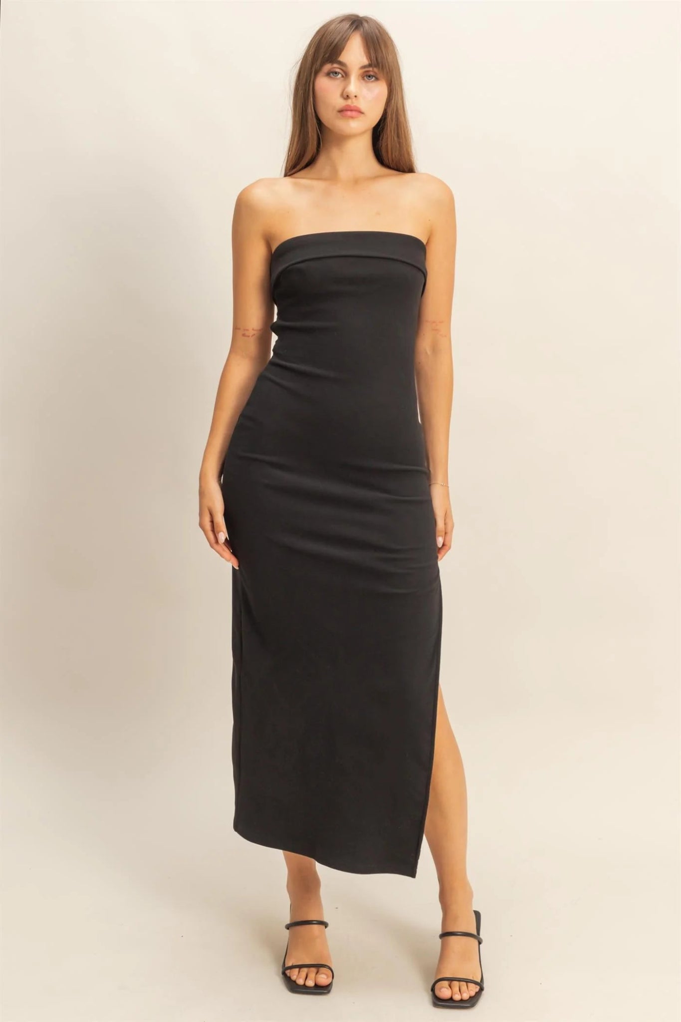 tube midi dress strapless Women's Naked Tube Midi Dress by Naked Wardrobe, Black / M