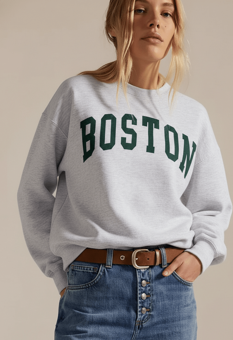 Boston Crewneck Sweatshirt - The Salty BabeGraphic Sweatshirt