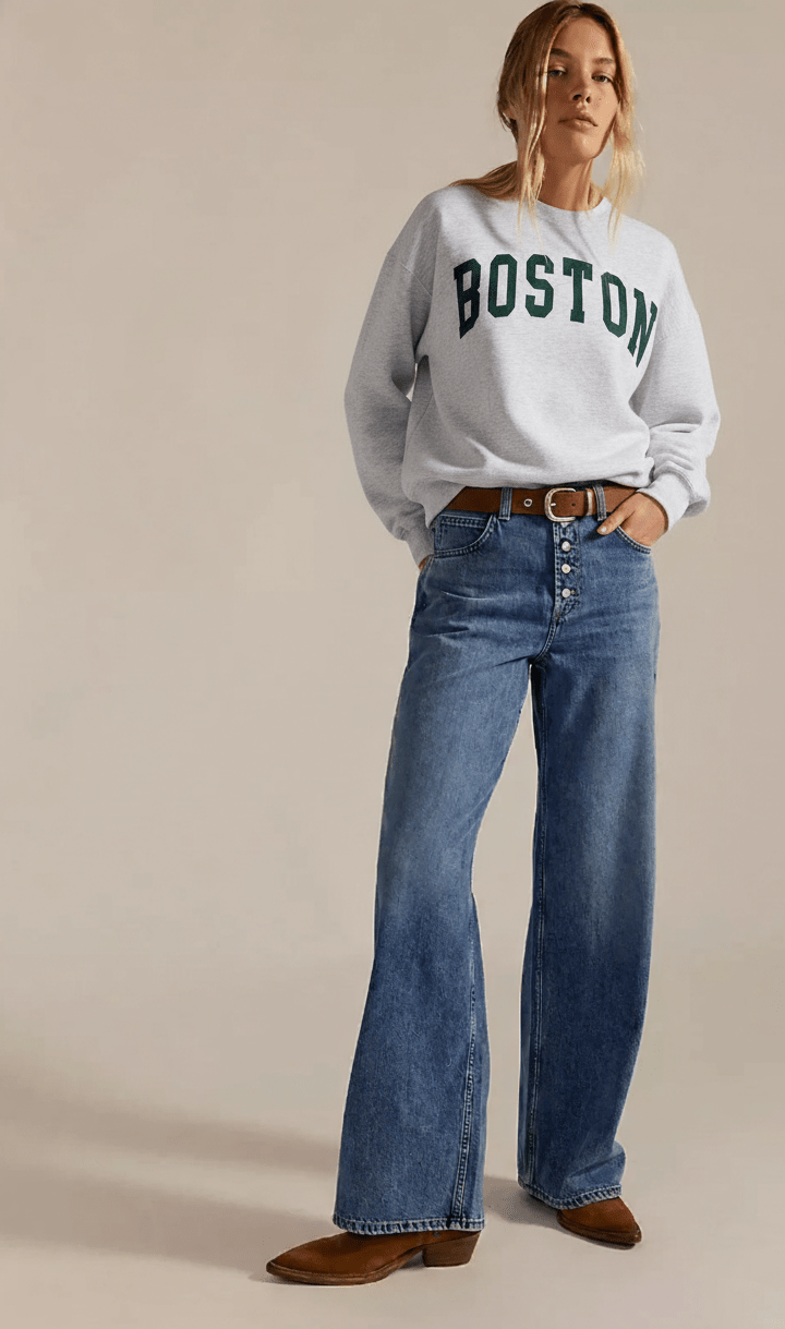 Boston Crewneck Sweatshirt - The Salty BabeGraphic Sweatshirt