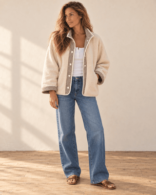 Brookline Gingham Sherpa Jacket - The Salty BabeJackets