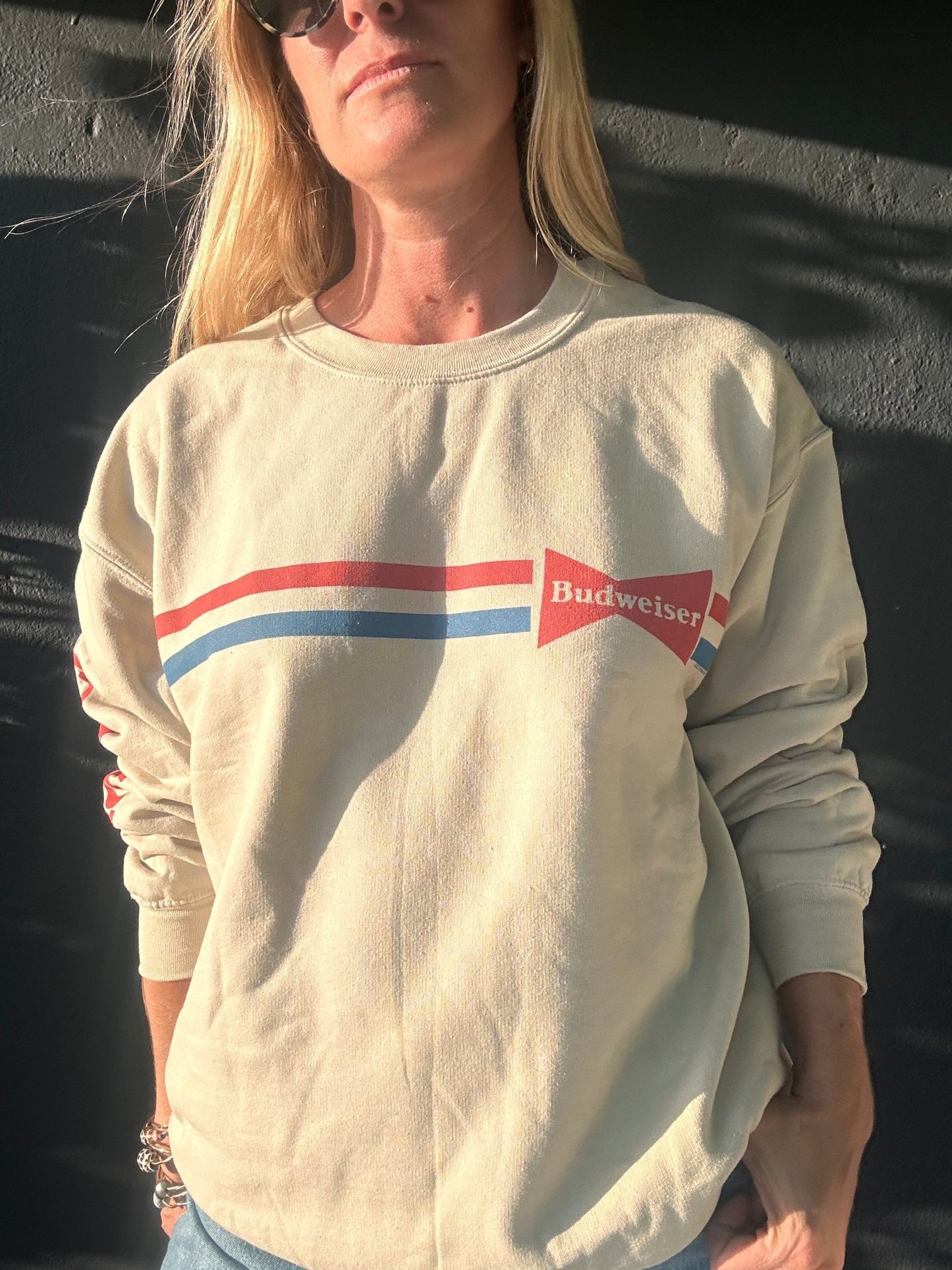 Bud striped fleece sweatshirt - The Salty BabeGraphic Sweatshirt
