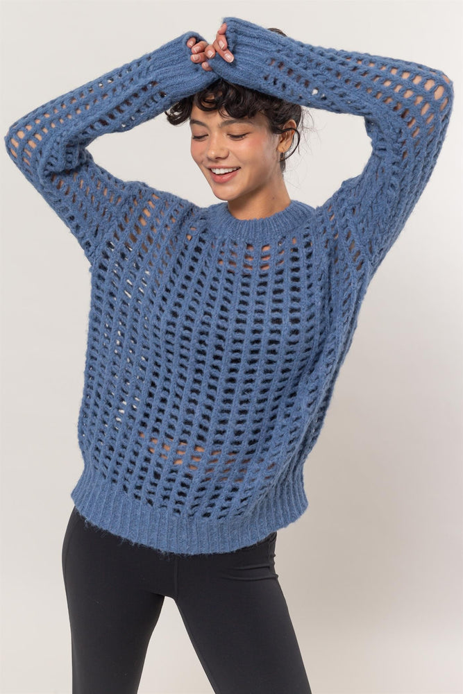 Cooler Weather open knit sweater