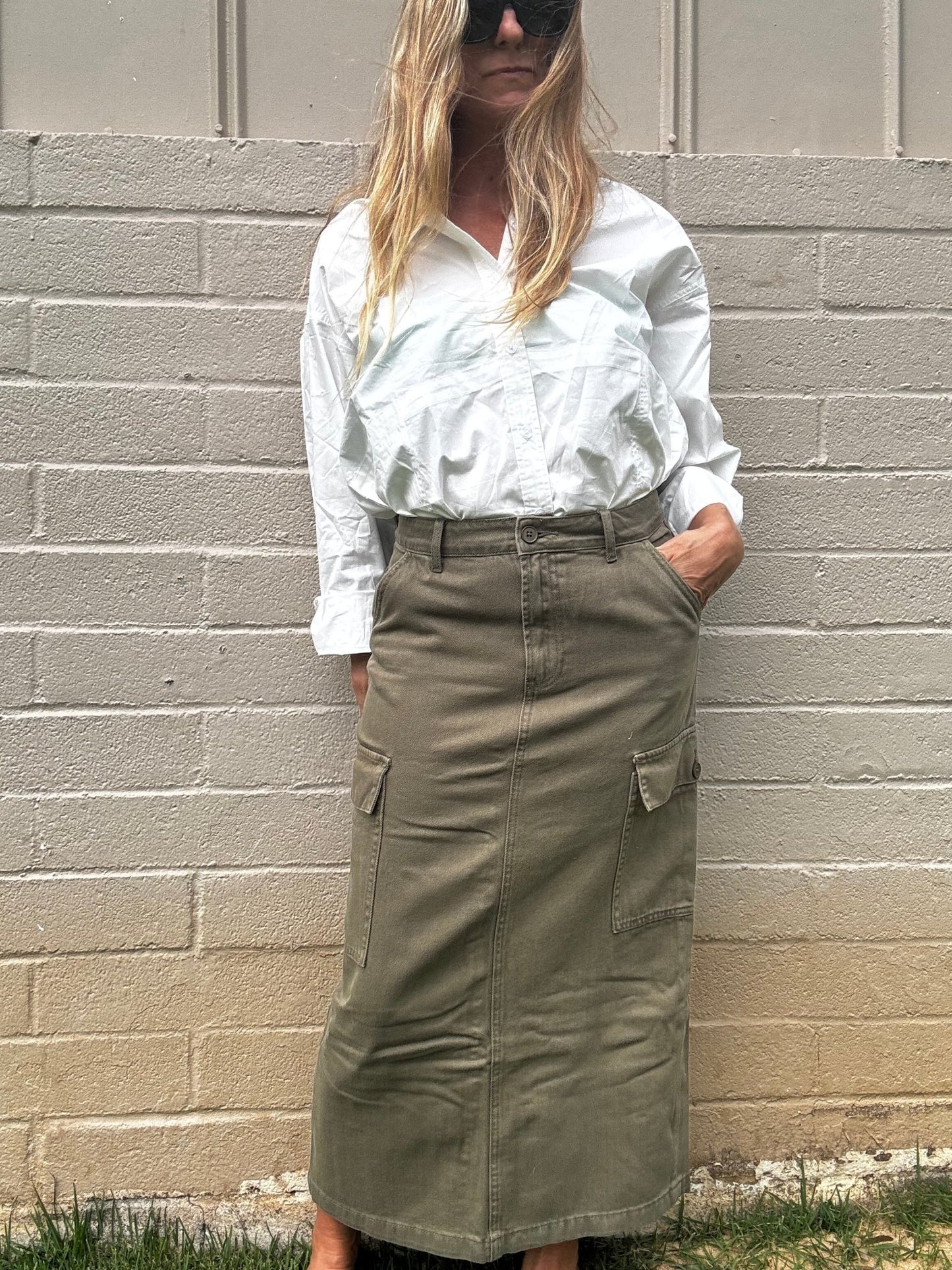 Cargo Time Maxi Skirt - The Salty BabeClothing