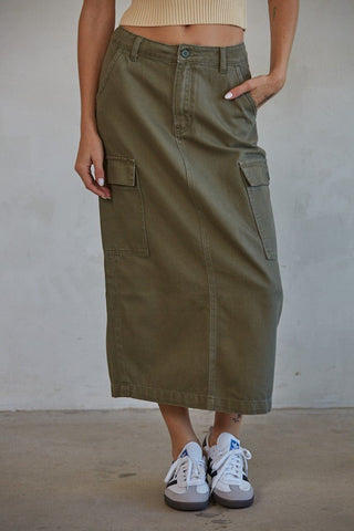 Cargo Time Maxi Skirt - The Salty BabeClothing
