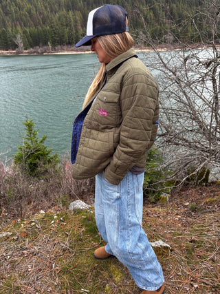 CARVE DESIGNS Marais Reversible Jacket - Fir/Capri Batik - The Salty BabeJackets