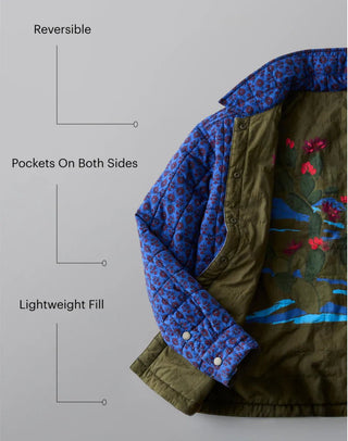 CARVE DESIGNS Marais Reversible Jacket - Fir/Capri Batik - The Salty BabeJackets