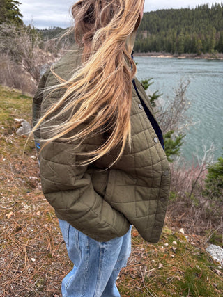 CARVE DESIGNS Marais Reversible Jacket - Fir/Capri Batik - The Salty BabeJackets