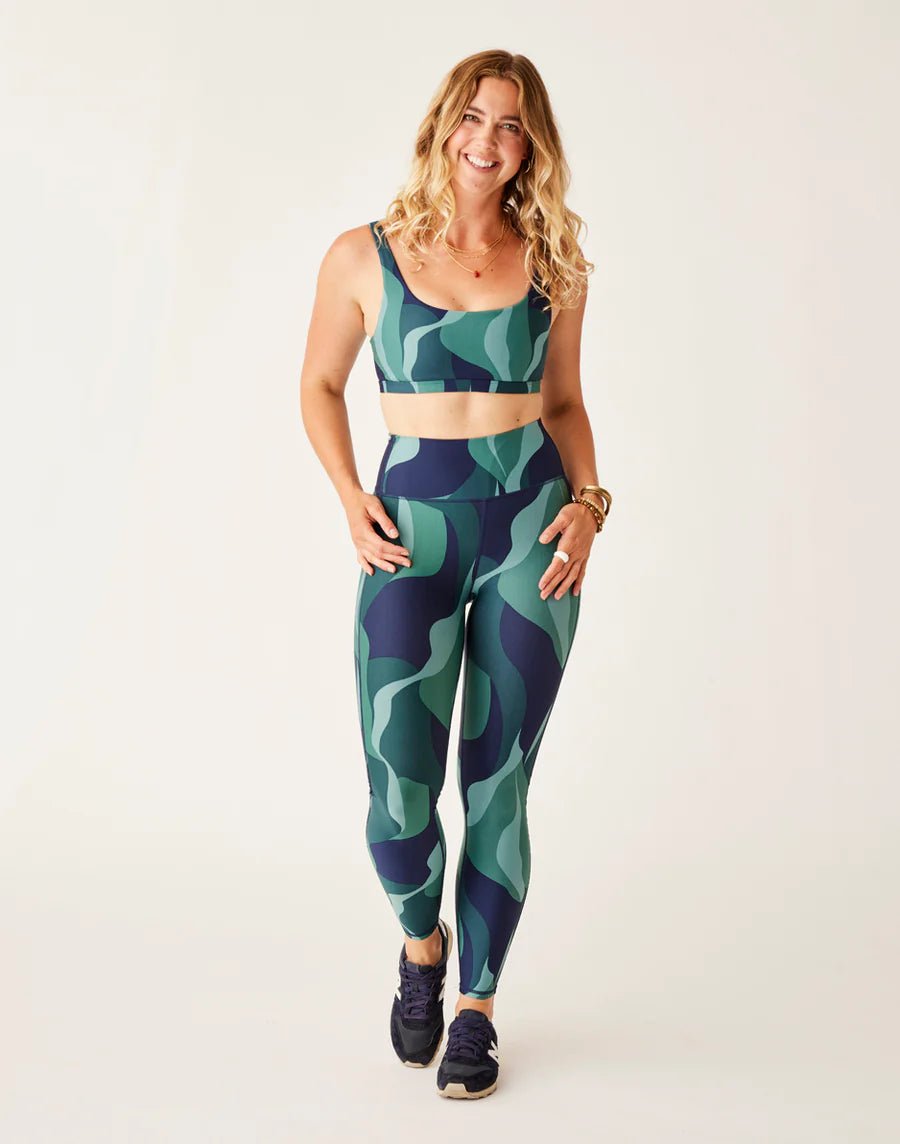 CARVE Saluda Compression legging - River Stipe - The Salty BabeSwim Bottoms