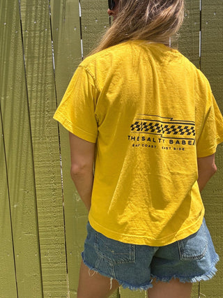 Checkered Flag Boxy Tee - The Salty BabeTee Shirts