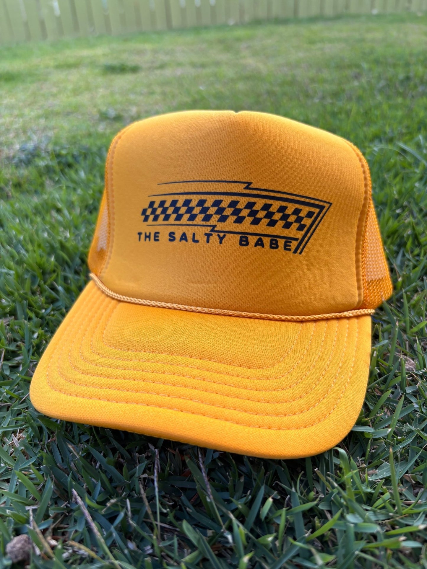 Checkered Flag Trucker Hat - The Salty BabeHats