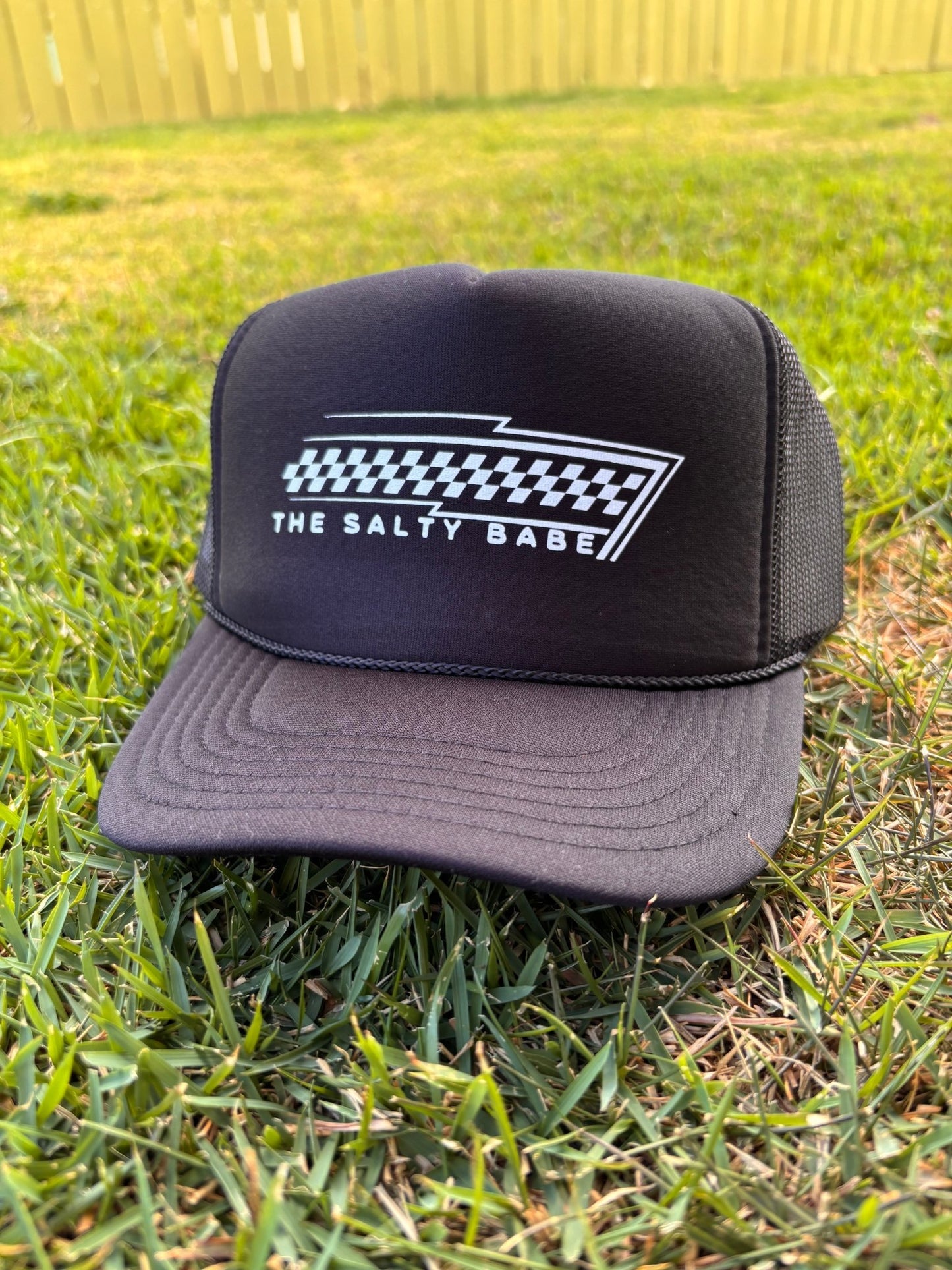 Checkered Flag Trucker Hat - The Salty BabeHats